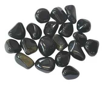 Zlatavý černý obsidián A leštěné kameny 250g