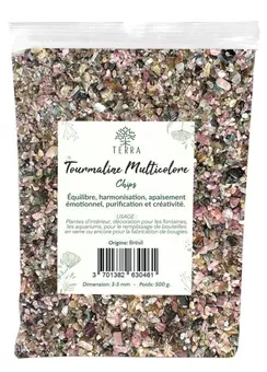 Turmalín Multicolor AA přírodní kamenné úlomky 1-4mm 500g