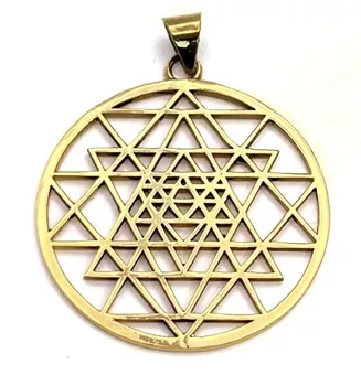 Přívěsek Mandala Bronz Sri Yantra 4cm