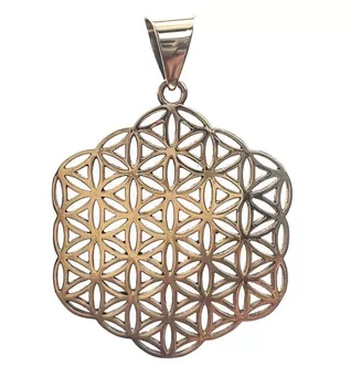 Bronzový přívěsek – Květ života hexagonální 3.5cm