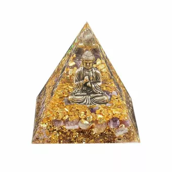 Orgonitová Pyramida Buddha + Ametyst