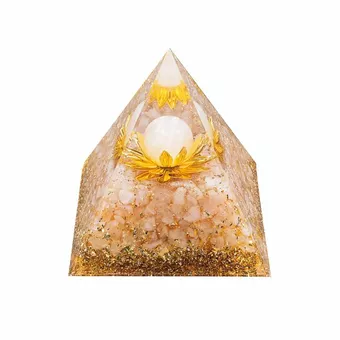 Orgonit Pyramida Růženín Lotos 8cm