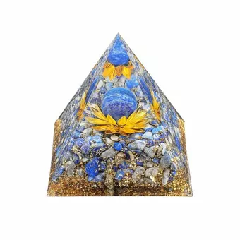 Orgonitová pyramida Lapis Lazuli Lotos 8cm