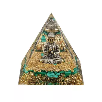 Orgonitová Pyramida Buddha + Malachit