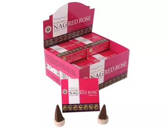 Kadidlo Vijayshree Golden Nag Rose Rouge v kuželích