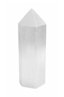 Hexagonální věž ze selenitu 12cm 350g