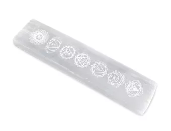 Pravítko 7 čaker ze selenitu 15cm 120g