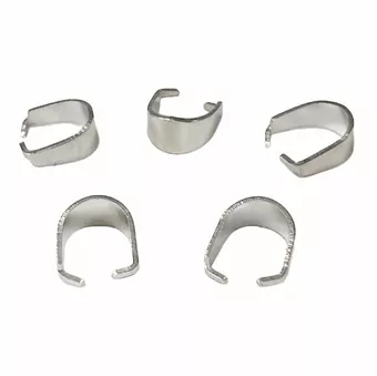 Stříbrné drápkové uzávěry z nerezové oceli 10mm x100