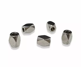 Korálky přívěsky distanční s diamantovým motivem z nerezové oceli stříbrné 4mm x50