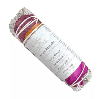 Bílá kalifornská šalvěj & okvětní lístky růže 7 čaker, svazek 25-30g 10cm