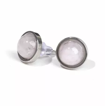 Kulaté náušnice z růženínu A Stud 10 mm
