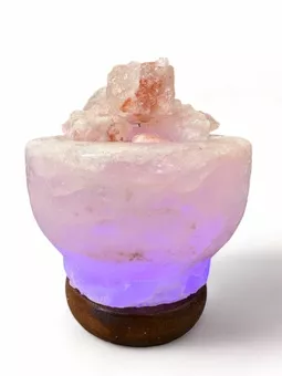 Himálajská solná lampa USB miska 9cm
