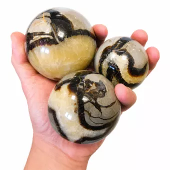 3 Koule ze Septárie leštěné 1.300kg