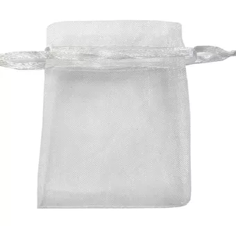 Organzové sáčky 7x9cm bílé (balení 100 kusů)