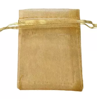 Organzové sáčky 7x9cm zlaté (balení 100 kusů)