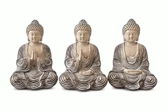 Sada 3 Soch Buddhy Meditace a Modlitby z Pryskyřice 10 cm