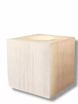 Svícen Kostka z leštěného selenitu 7cm  0.7-1Kg