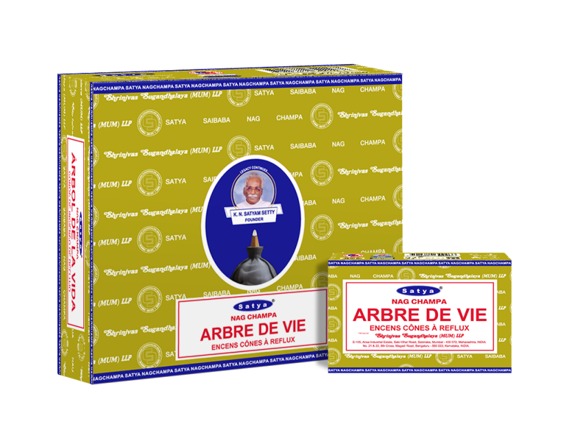 Cônes Backflow Satya Arbre de Vie 12pcs chez Arabesk