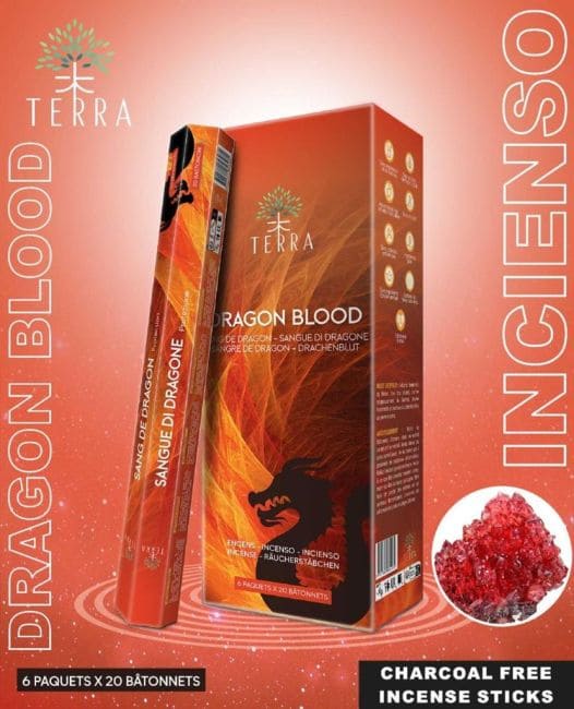 Encens Terra Sang de Dragon  hexa sans charbon chez Arabesk|cz