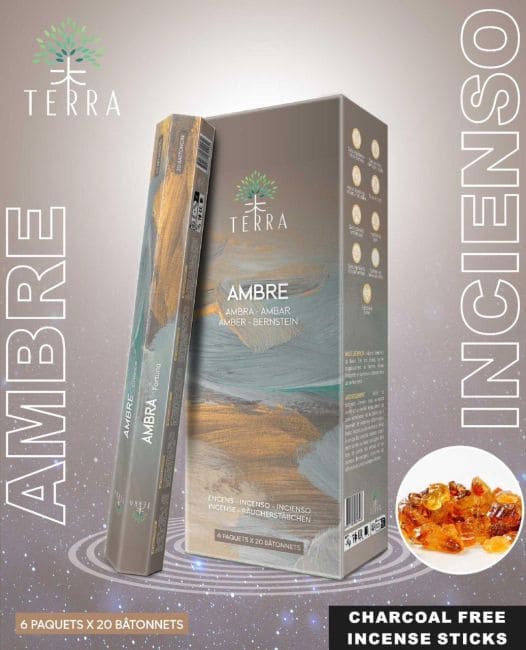Encens Terra Ambre hexa sans charbon 30grs chez Arabesk|cz