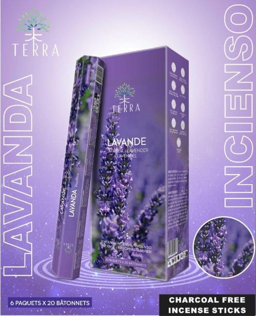 Encens Terra Lavande hexa sans charbon 30grs chez Arabesk|cz