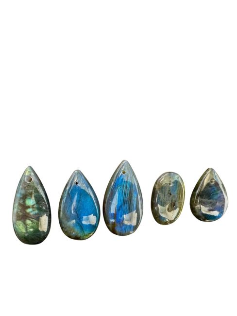 Pendentif Labradorite Percé 5 pcs chez Arabesk|cz