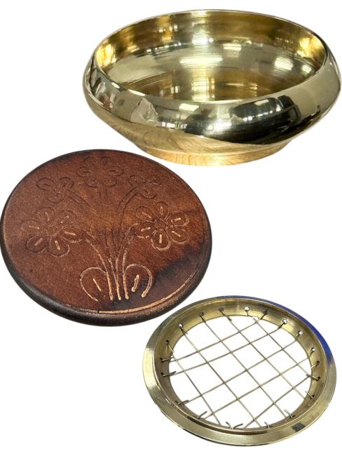 Bruleur laiton Plaque en Bois & grille x 2 pcs chez Arabesk|cz